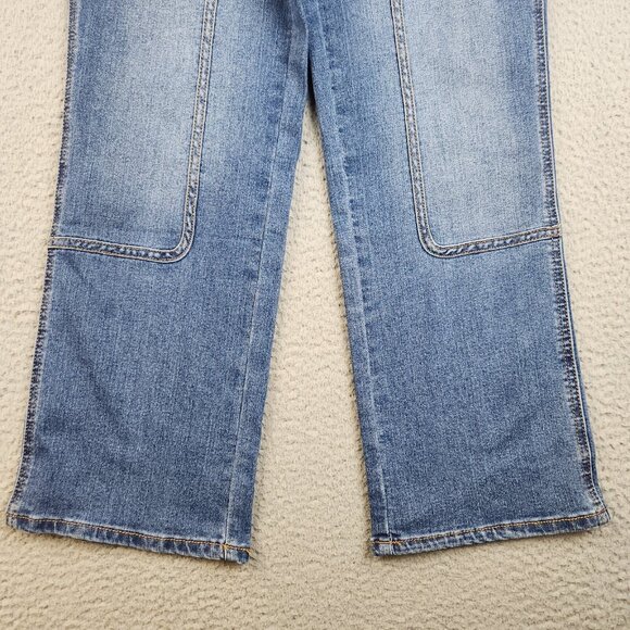 1822 Denim Jeans Women's 8P Blue Carpenter High Rise Stretch Denim Pants - Picture 3 of 15